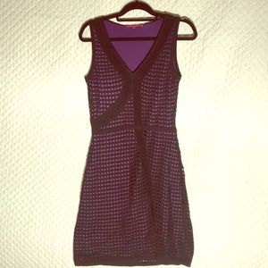 Catherine Malandrino purple and black dress